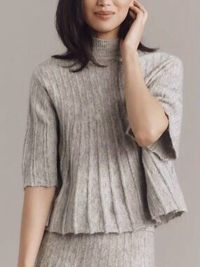 NWT Anthropologie Maeve Swing Sweater - Heather Grey